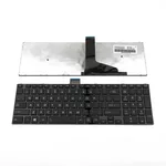<span>Клавиатура за лаптоп</span> Клавиатура за лаптоп Toshiba Satellite C50 C55 C55D  Черна с Черна Рамка / Black Frame Black С Кирилица  - 