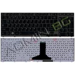 <span>Клавиатура за лаптоп</span> Клавиатура за лаптоп Toshiba Satellite P750 Черна Гланцова с Черна Рамка и Кирилица  - 