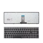 <span>Клавиатура за лаптоп</span> Клавиатура за лаптоп Lenovo IdeaPad U510 Z710 U710 Silver Frame Black  - 