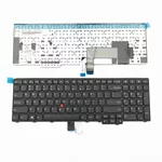 <span>Клавиатура за лаптоп</span> Клавиатура за лаптоп Lenovo ThinkPad E531 E540 T540 T540p T560 W540 Черна с Черна Рамка (Black Frame Black) - 4 Винтчета / 4 Screws - Съвместима  - 