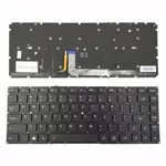 <span>Клавиатура за лаптоп</span> Клавиатура за лаптоп Lenovo Xiaoxin Air 14 2018 Black Without Frame US With Backlit / Черна Без Рамка с Подсветка (Малък Ентър)  - 
