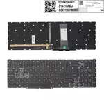 <span>Клавиатура за лаптоп</span> Клавиатура за Acer Nitro 5 AN515-54 AN15-43 AN517-51 AN715-51 Black Without Frame With Backlit / Черна Без Рамка С Подсветка (White Crystal Key Cap US/UK  - 