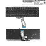 <span>Клавиатура за лаптоп</span> Клавиатура за лаптоп HP 250 G6 Pavilion 15-BW 15-BS 15G-BX Черна Без Рамка (Малък Ентър и бял кант на бутоните) с Подсветка / Black Without Frame US With Backlit С Кирилица  - 
