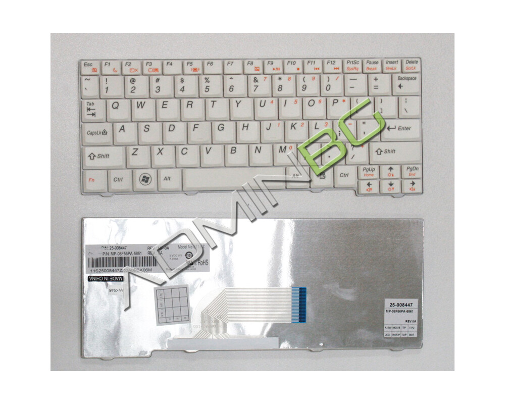 Клавиатура за лаптоп Клавиатура за лаптоп Lenovo IdeaPad S10-2 White Клавиатура за лаптоп Клавиатура за лаптоп Lenovo IdeaPad S10-2 White