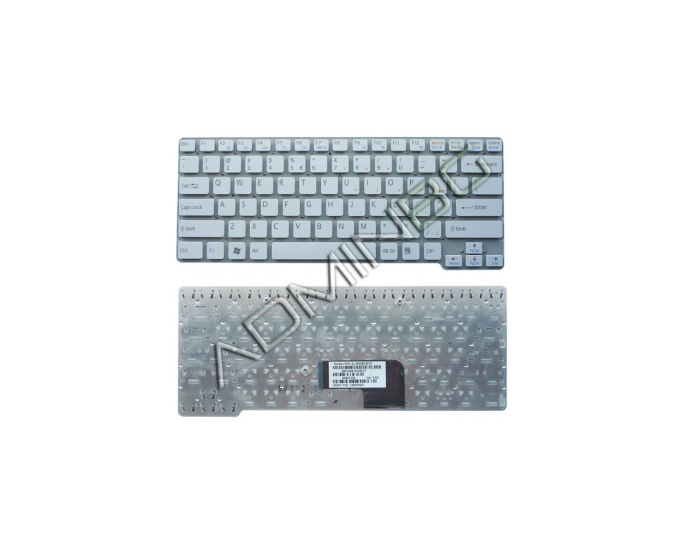Клавиатура за лаптоп Клавиатура за лаптоп Sony Vaio VGN-CW VGN CW Бяла US Клавиатура за лаптоп Клавиатура за лаптоп Sony Vaio VGN-CW VGN CW Бяла US