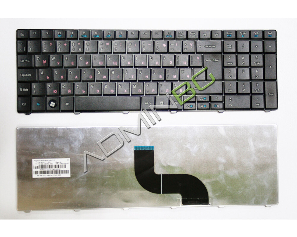 Клавиатура за лаптоп Клавиатура за лаптоп Acer TravelMate 5740 5740G Aspire E1-521 E1-531 US/UK с Кирилица Клавиатура за лаптоп Клавиатура за лаптоп Acer TravelMate 5740 5740G Aspire E1-521 E1-531 US/UK с Кирилица