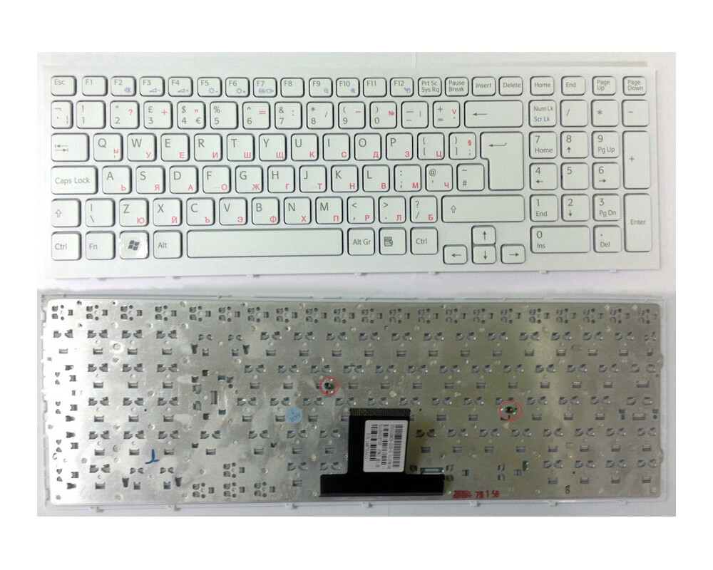 Клавиатура за лаптоп Клавиатура за лаптоп Sony Vaio VPC-EB VPC EB White Frame White Клавиатура за лаптоп Клавиатура за лаптоп Sony Vaio VPC-EB VPC EB White Frame White