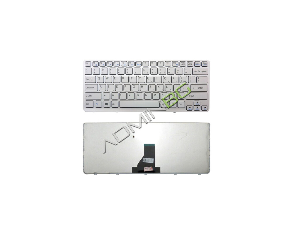 Клавиатура за лаптоп Клавиатура за лаптоп Sony Vaio SVE14 White Frame WHTIE US с Кирилица Клавиатура за лаптоп Клавиатура за лаптоп Sony Vaio SVE14 White Frame WHTIE US с Кирилица