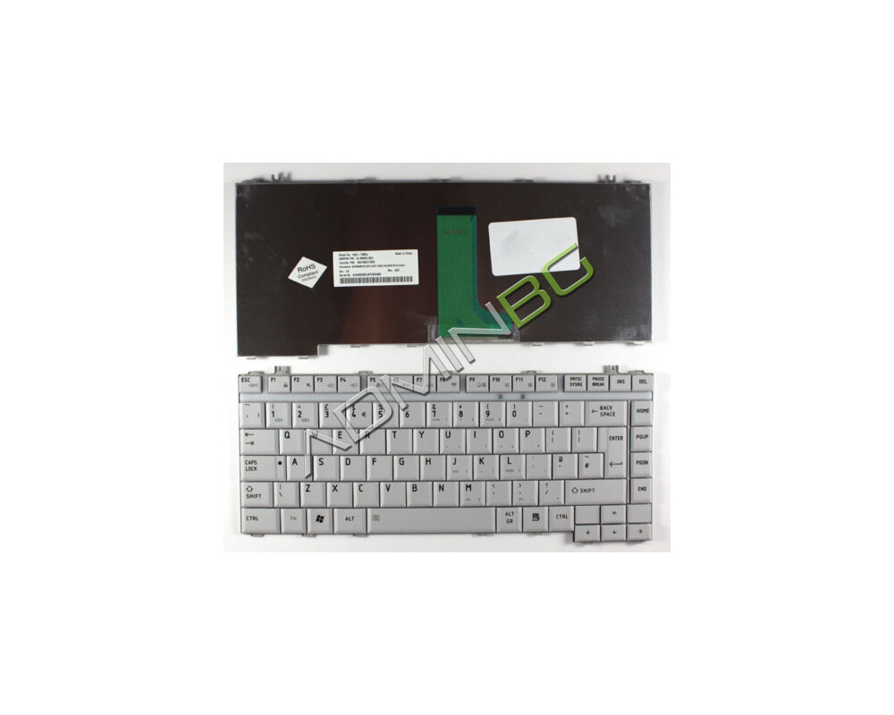 Клавиатура за лаптоп Клавиатура за лаптоп Toshiba Satellite A200 A205 A210 A215 M200 Сива UK/US с Кирилица Клавиатура за лаптоп Клавиатура за лаптоп Toshiba Satellite A200 A205 A210 A215 M200 Сива UK/US с Кирилица