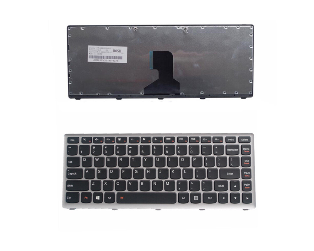 Клавиатура за лаптоп Клавиатура за лаптоп Lenovo Z400 Черна със Сребриста Рамка / Silver Frame Black Клавиатура за лаптоп Клавиатура за лаптоп Lenovo Z400 Черна със Сребриста Рамка / Silver Frame Black