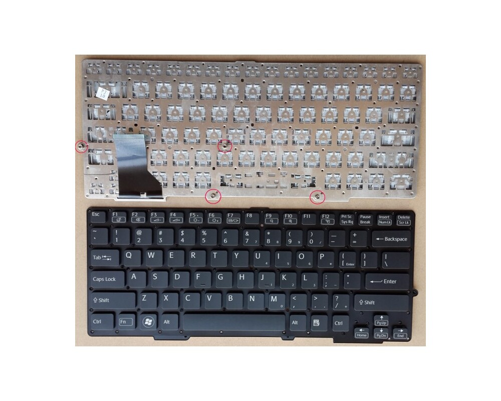 Клавиатура за лаптоп Клавиатура за лаптоп Sony Vaio SVE13 Черна Без Рамка (Малък Enter) с Кирилица За модели с Подсветка / Black Without Frame US For Backlit Models Клавиатура за лаптоп Клавиатура за лаптоп Sony Vaio SVE13 Черна Без Рамка (Малък Enter) с Кирилица За модели с Подсветка / Black Without Frame US For Backlit Models