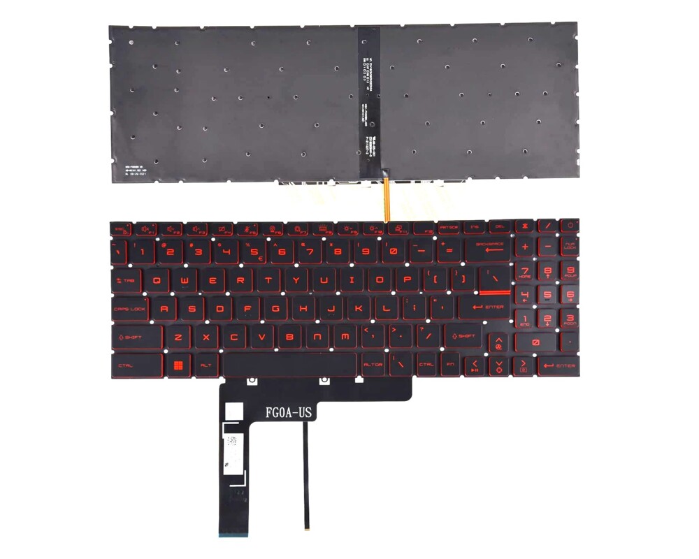 Клавиатура за лаптоп Клавиатура за лаптоп MSI Sword 15 MS-1584 MS-17L1 MS-17L2 MS-17L4 MS-17L3 MS-158K Черна Без Рамка с Червена Подсветка Клавиатура за лаптоп Клавиатура за лаптоп MSI Sword 15 MS-1584 MS-17L1 MS-17L2 MS-17L4 MS-17L3 MS-158K Черна Без Рамка с Червена Подсветка