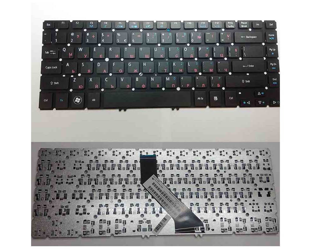 Клавиатура за лаптоп Клавиатура за лаптоп Acer Aspire V5-471 V5-431 M5-481 Without Frame Black US/UK с Кирилица Клавиатура за лаптоп Клавиатура за лаптоп Acer Aspire V5-471 V5-431 M5-481 Without Frame Black US/UK с Кирилица