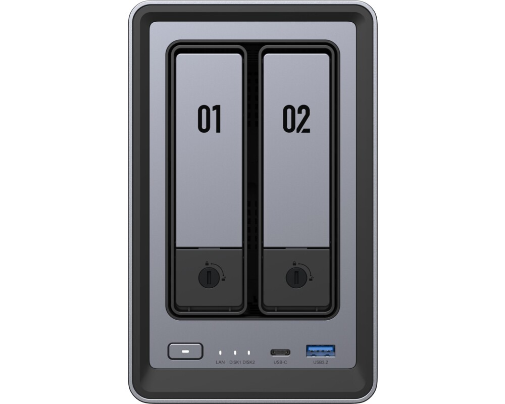 Storage(NAS) UGREEN 2-Bay Diskless intel N100 8GB DDR5 RAM 32GB System Drive 2