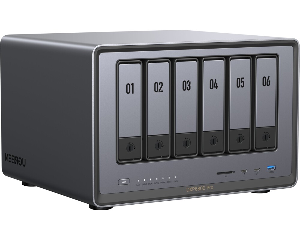 Storage(NAS) UGREEN 6-Bay Diskless i5-1235U 8GB DDR5 RAM 128GB System Drive 5