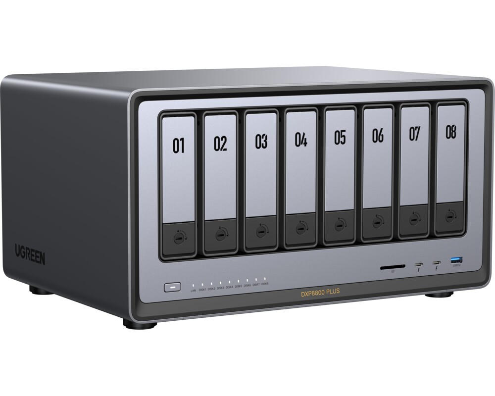 Storage(NAS) 8-Bay Diskless i5-1235U 8GB DDR5 RAM 128GB System Drive 5