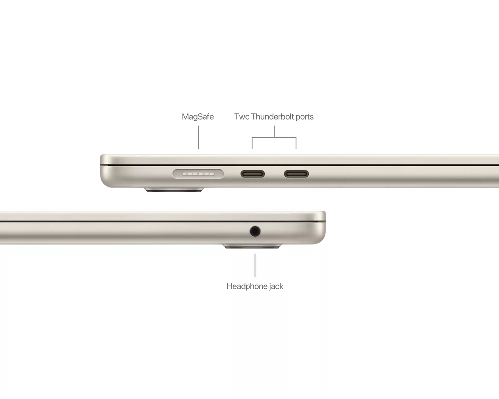 Лаптоп APPLE MacBook Air 15inch Apple M3 chip with 8-core CPU and 10-core GPU 16GB 512GB SSD - Starlight 11