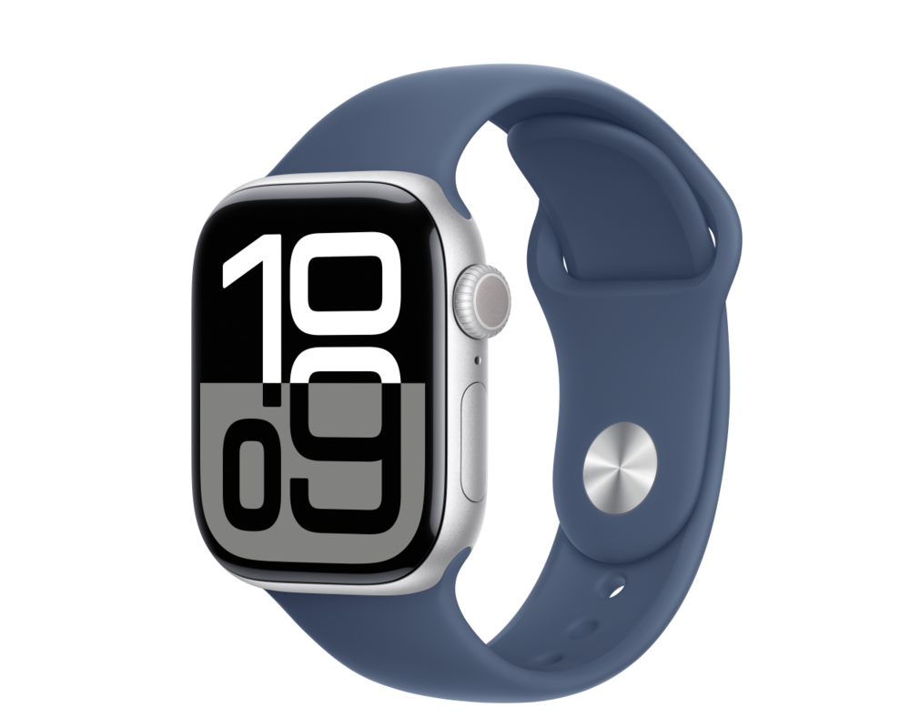 Smart часовник APPLE Watch S10 GPS 42mm Silver Alu Case with Denim Sport Band ML 5