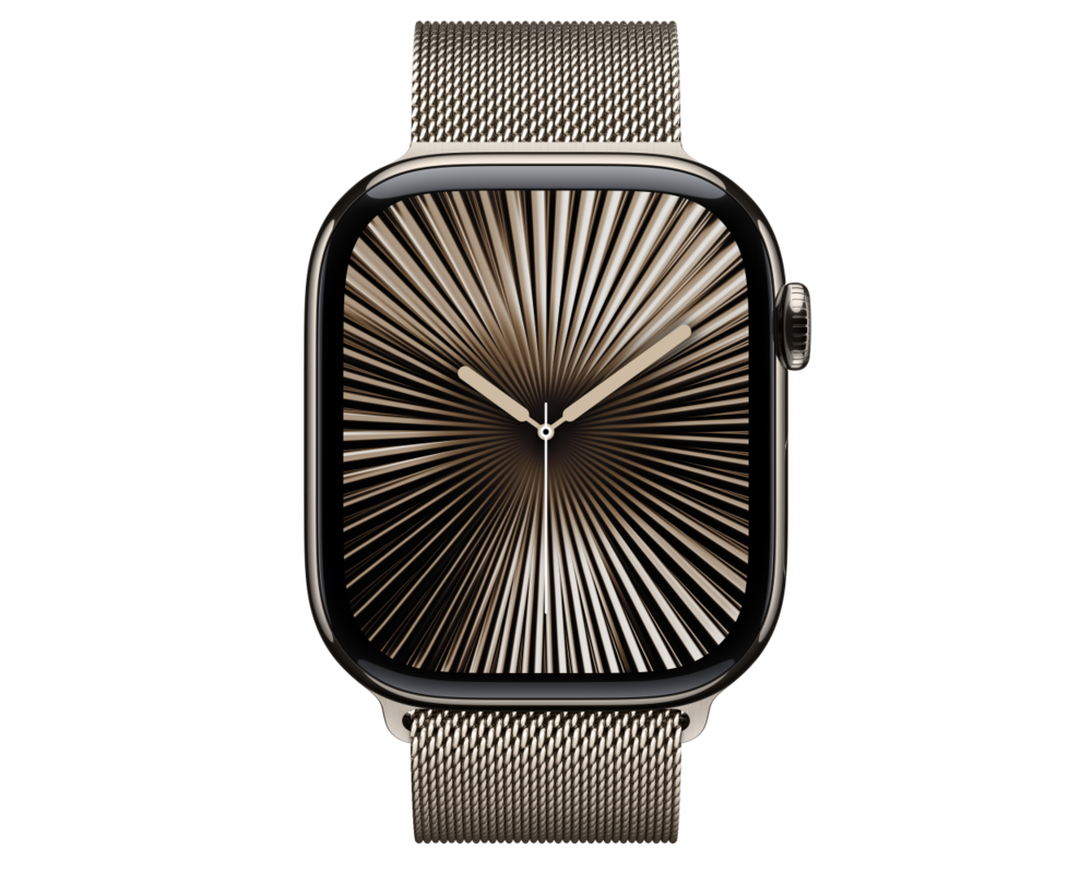 Smart часовник APPLE Watch S10 Cellular 46mm Natural Titanium Case with Natural Milanese Loop ML 8