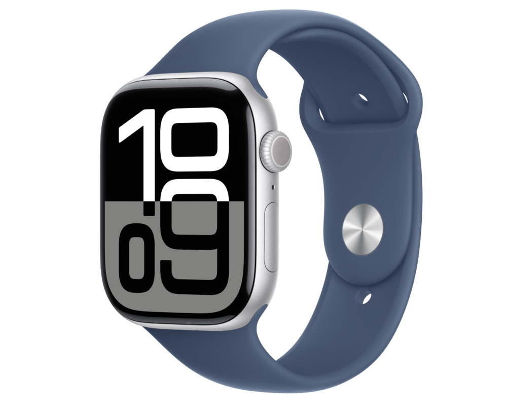 Smart часовник APPLE Watch S10 GPS 46mm Silver Alu Case with Denim Sport Band SM 5