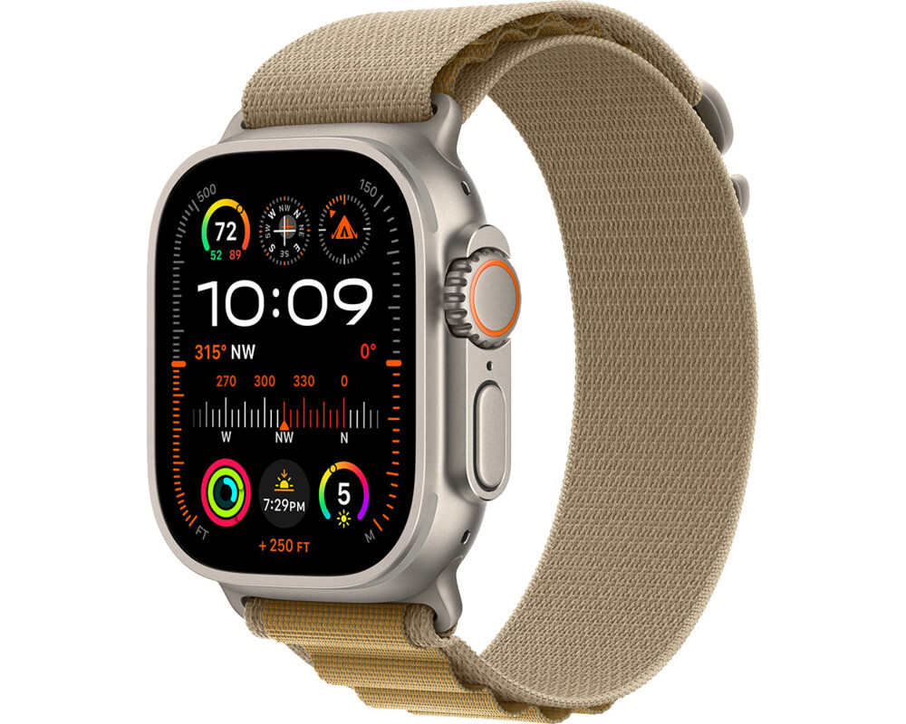 Smart часовник APPLE Watch Ultra2 v2 Cellular 49mm Natural Titanium Case with Tan Alpine Loop L 8