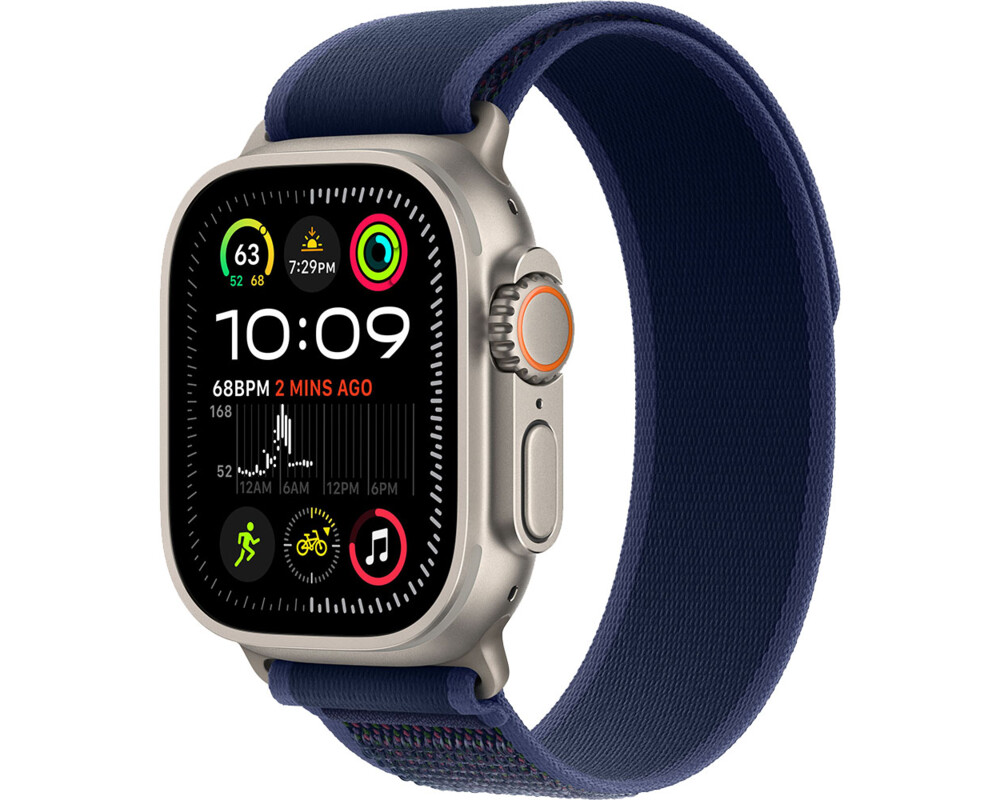 Smart часовник APPLE Watch Ultra2 v2 Cellular 49mm Natural Titanium Case with Blue Trail Loop ML 8