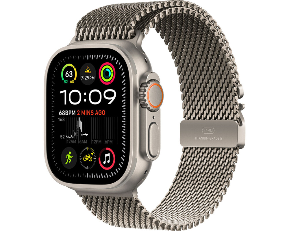 Smart часовник APPLE Watch Ultra2 v2 Cellular 49mm Natural Titanium Case with Natural Titanium Milanese Loop S 8