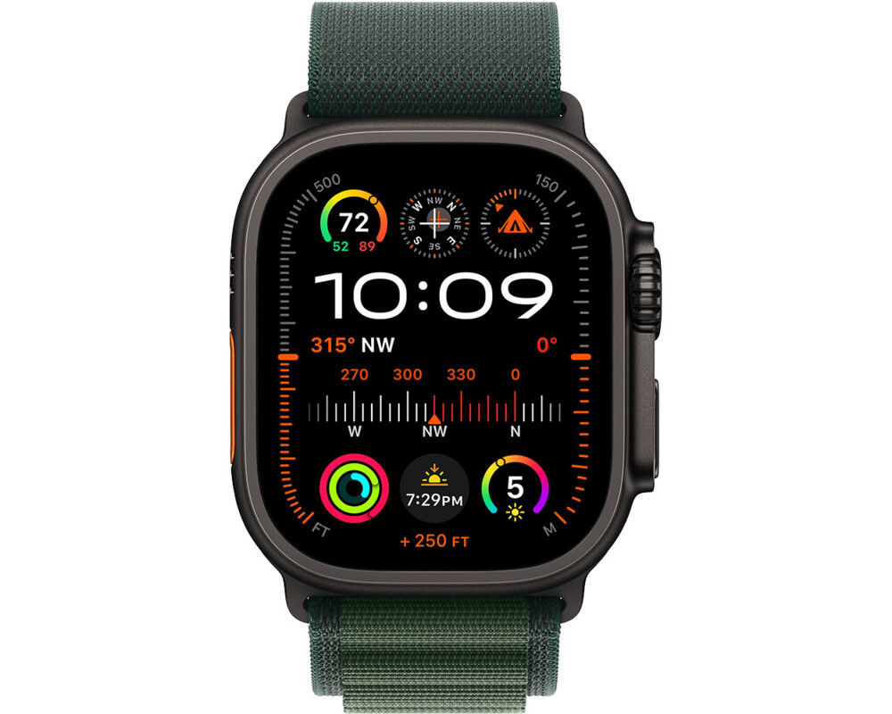 Smart часовник APPLE Watch Ultra2 v2 Cellular 49mm Black Titanium Case with Dark Green Alpine Loop L 9