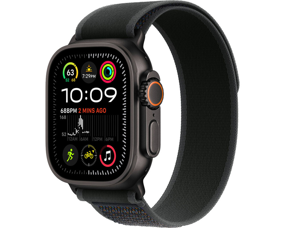 Smart часовник APPLE Watch Ultra2 v2 Cellular 49mm Black Titanium Case with Black Trail Loop SM 8