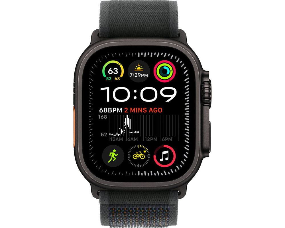 Smart часовник APPLE Watch Ultra2 v2 Cellular 49mm Black Titanium Case with Black Trail Loop SM 9