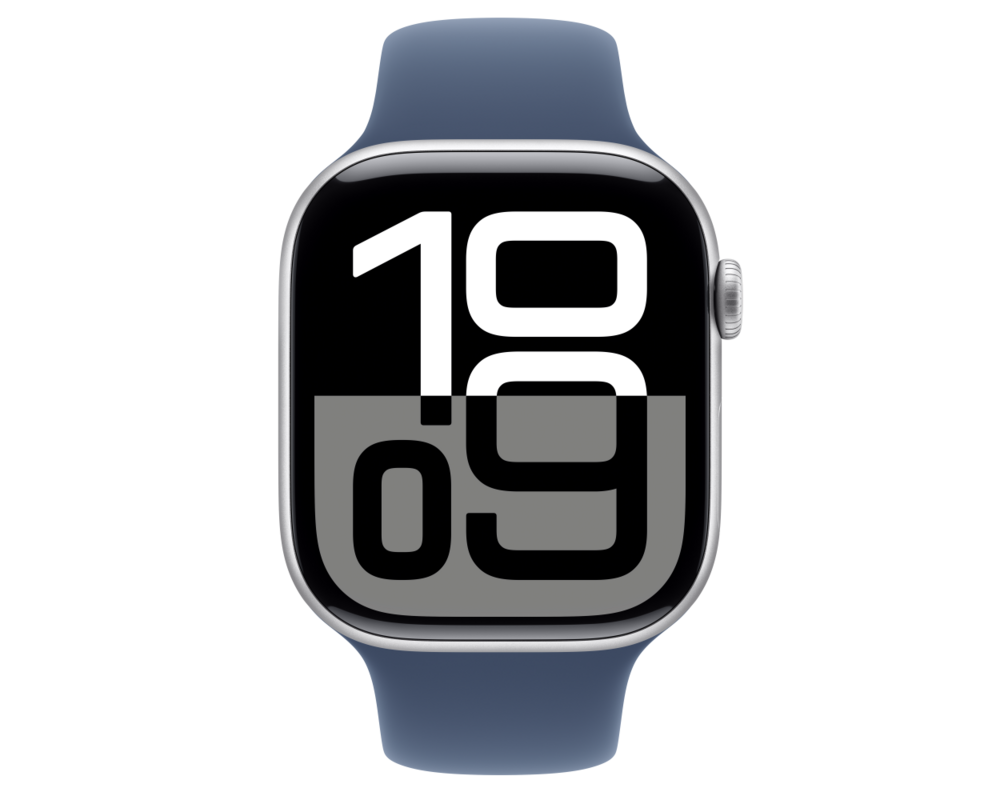 Smart часовник APPLE Watch S10 Cellular 46mm Silver Alu Case with Denim Sport Band SM 9