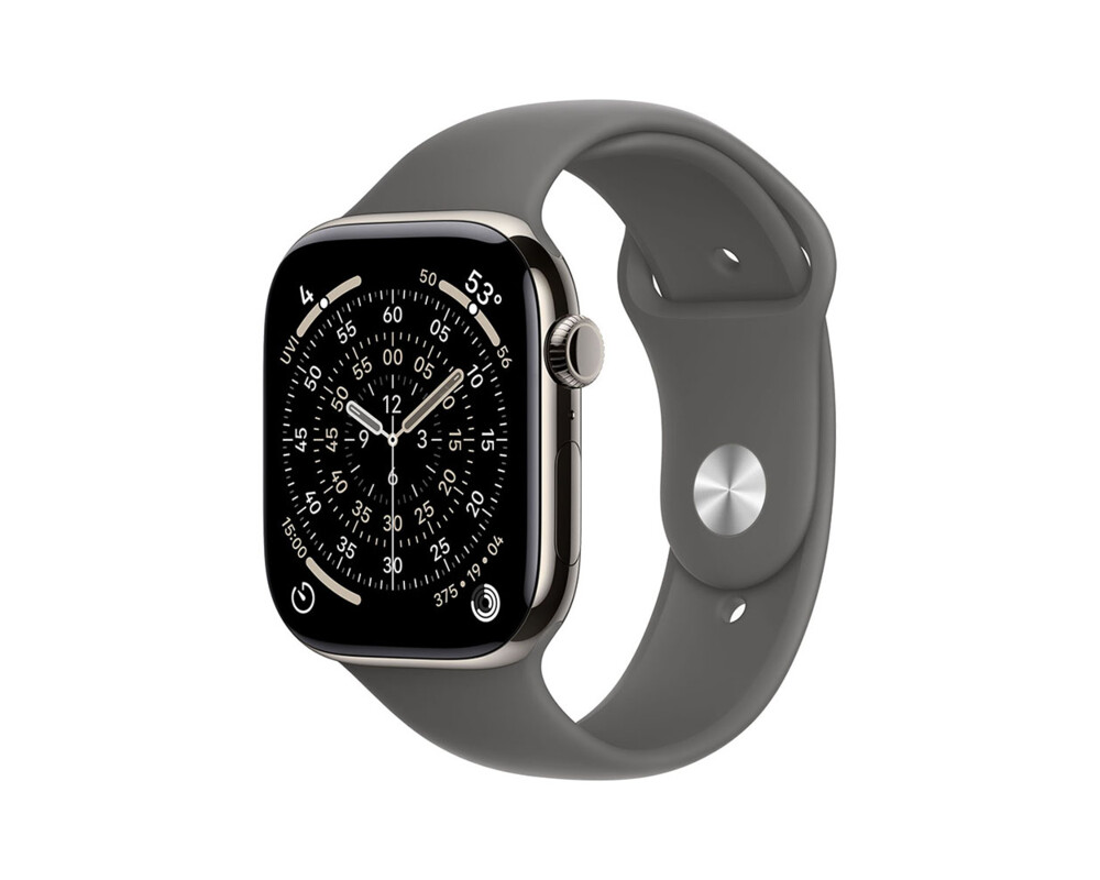 Smart часовник APPLE Watch Series 11 GPS + Cellular 42mm Natural Titanium Case with Stone Grey Sport Band - S 4