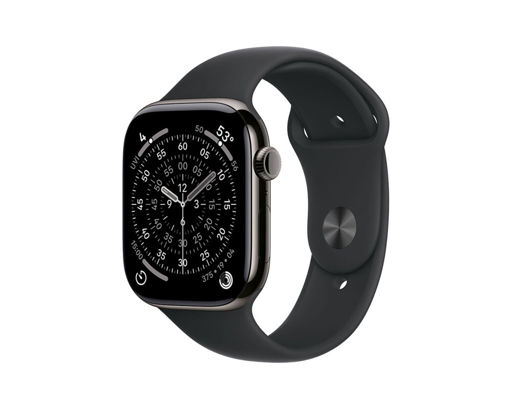 Smart часовник APPLE Watch Series 11 GPS + Cellular 42mm Slate Titanium Case with Black Sport Band - S 5