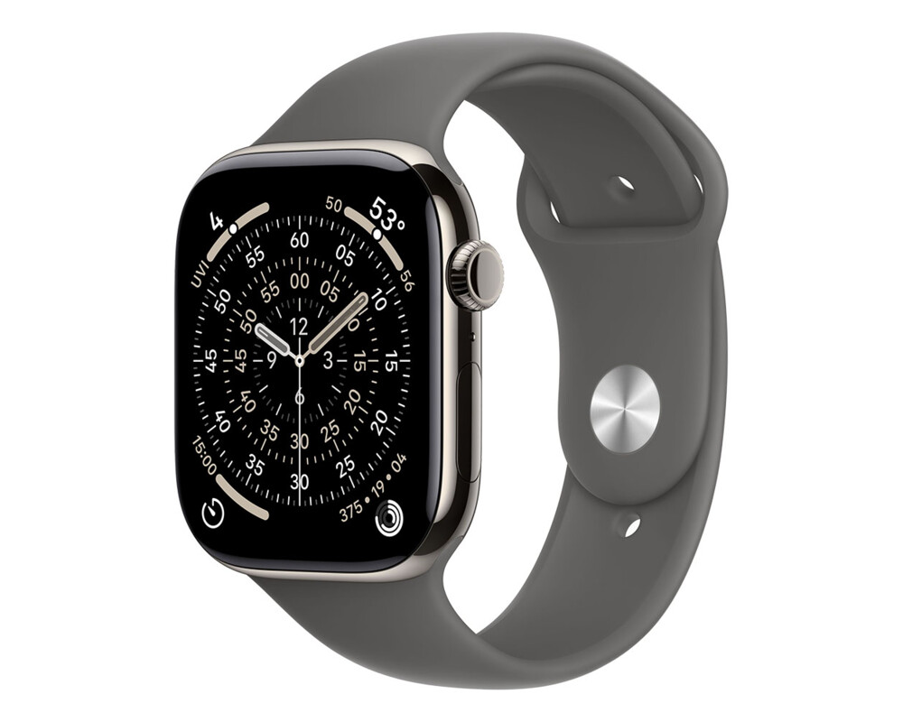 Smart часовник APPLE Watch Series 11 GPS + Cellular 46mm Natural Titanium Case with Stone Grey Sport Band - S 4