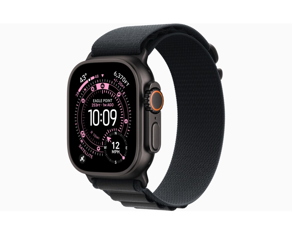 Smart часовник APPLE Watch Ultra 3 GPS + Cellular 49mm Black Titanium Case with Black Alpine Loop Medium 7