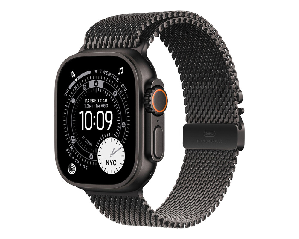 Smart часовник APPLE Watch Ultra 3 GPS + Cellular 49mm Black Titanium Case with Black Titanium Milanese Loop Medium 4