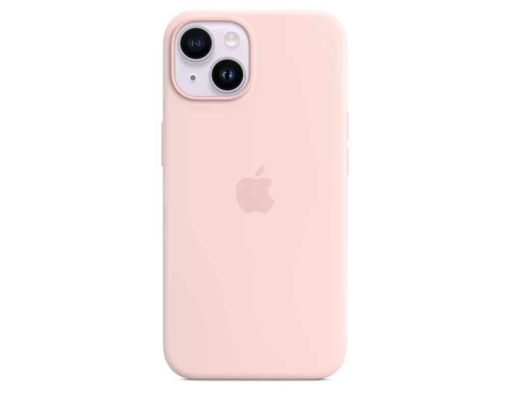 Калъф Apple iPhone 14 Silicone Case with MagSafe - Chalk Pink 2
