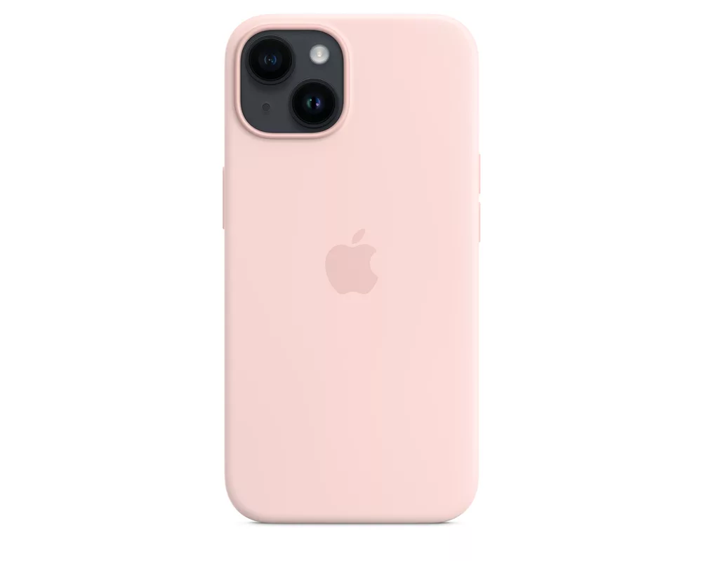 Калъф Apple iPhone 14 Silicone Case with MagSafe - Chalk Pink 3