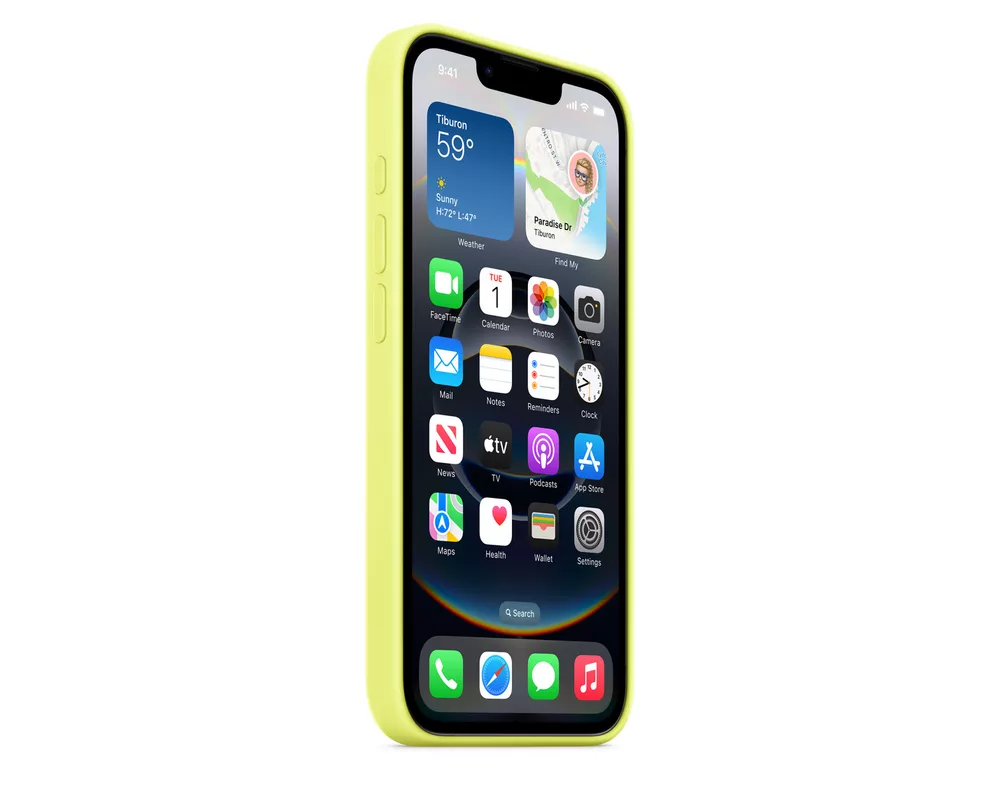 Калъф Apple iPhone 16e Silicone Case – Neon Yellow - SEASONAL 3