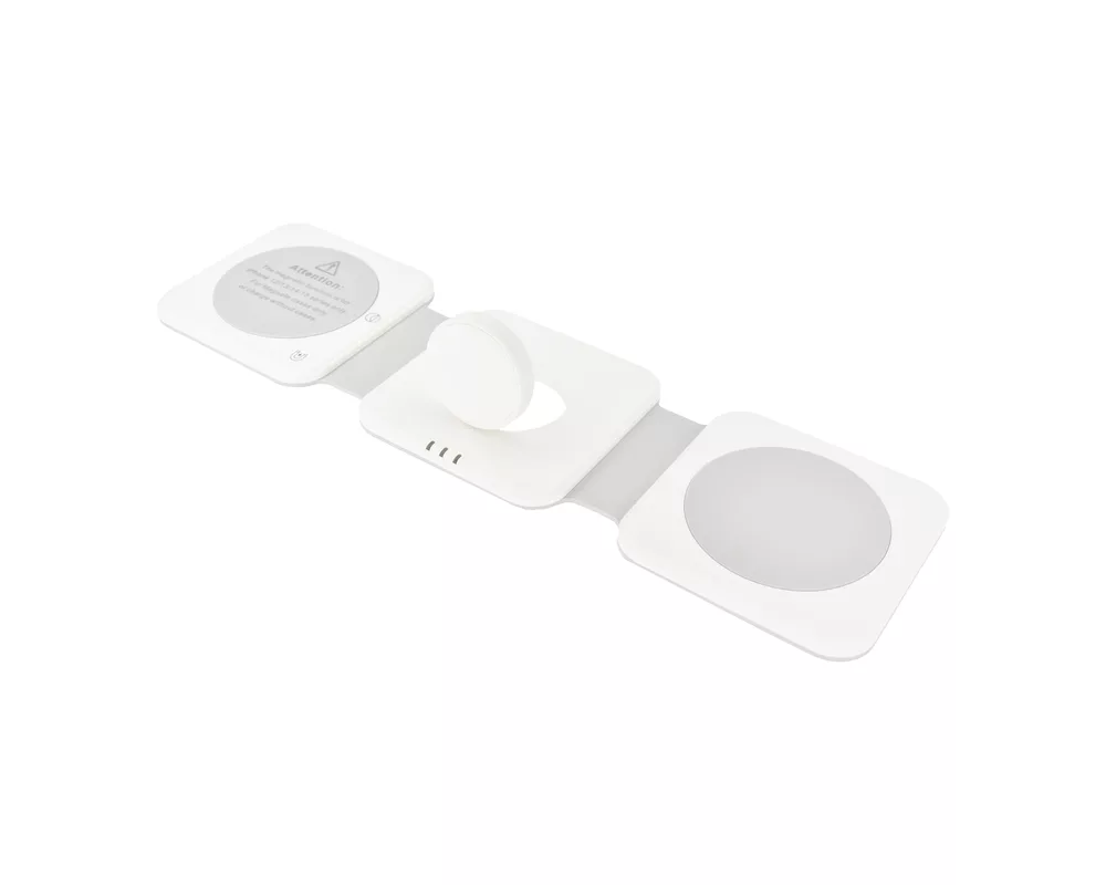 Зарядно Dviced 3-in-1 foldable magnetic wireless charger - White 5