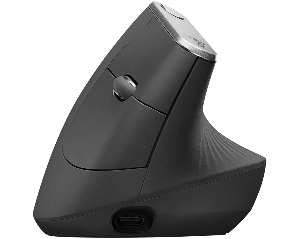 Мишка Logitech MX Vertical USB Type C, вертикална 910-005448 - тъмносива 17