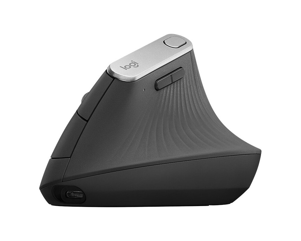 Мишка Logitech MX Vertical USB Type C, вертикална 910-005448 - тъмносива 6