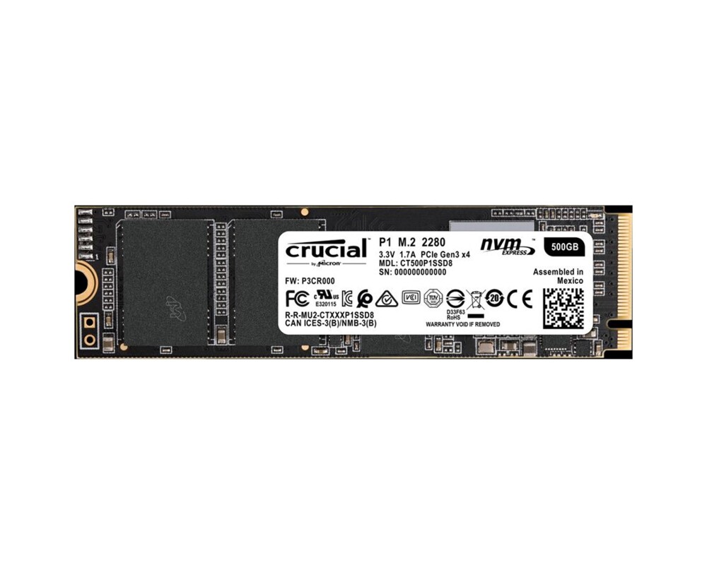 SSD Crucial SSD P1 500GB  P1 M.2 NVMe PCIe 3.0 x 4 2