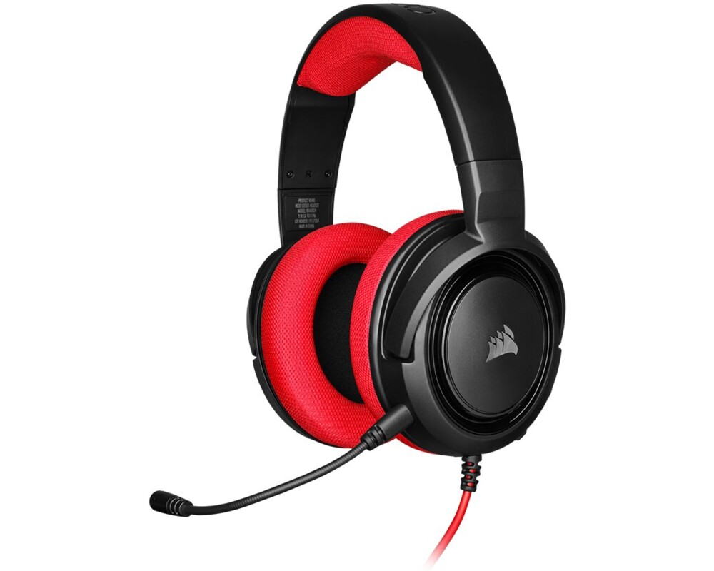 Слушалки CORSAIR HS35 Stereo Gaming Headset Red 7