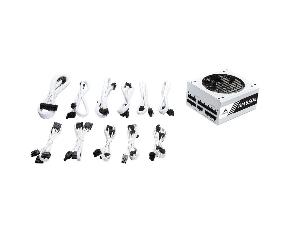 Захранване Corsair RMx White Series™ RM850x-850 Watt 80 PLUS® Gold Certified Fully Modular PSU (EU) 20