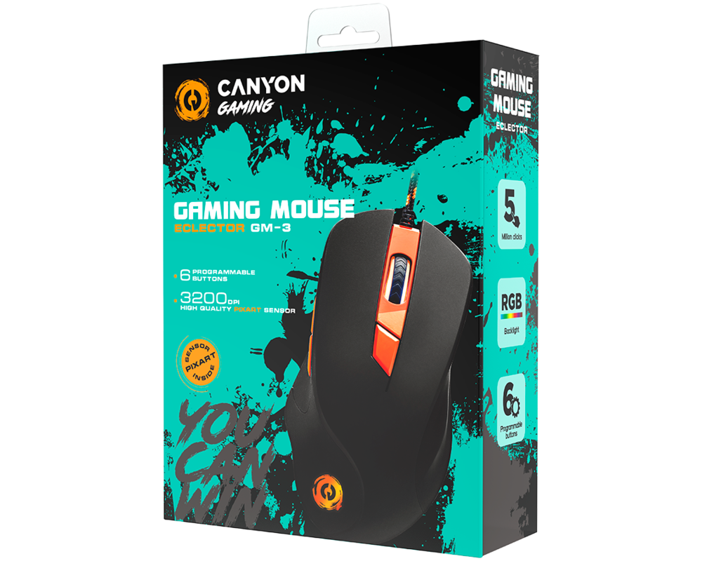 Мишка CANYON mouse Eclector GM-3 RGB 6buttons... 12