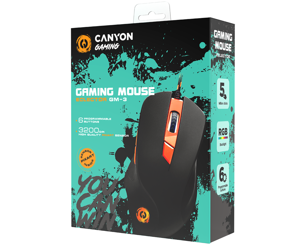 Мишка CANYON mouse Eclector GM-3 RGB 6buttons... 6