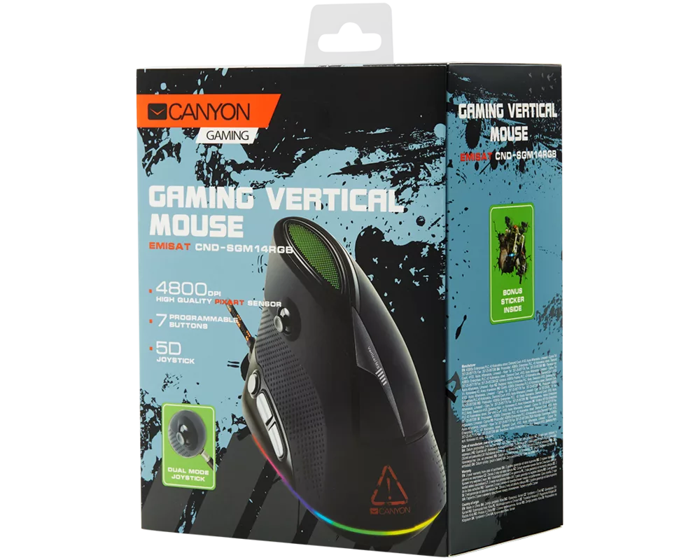 Мишка Wired Vertical Gaming Mouse with 7 programmable buttons 6