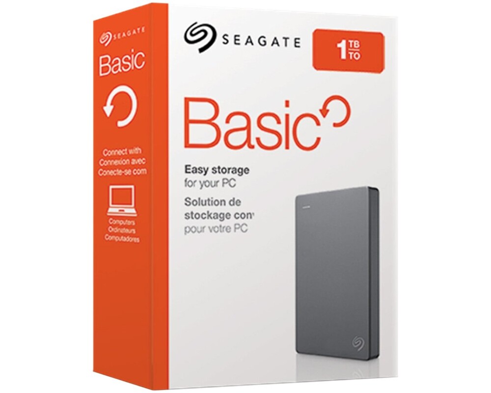 Твърд диск SEAGATE Basic 2.5inch 1TB USB 3.0 black external HDD 5