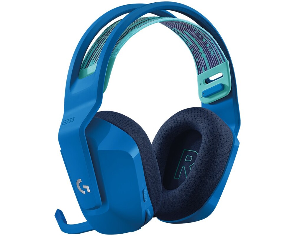 Слушалки Геймърски слушалки Logitech G733 Blue Lightspeed Wireless RGB, Микрофон, Сини 28